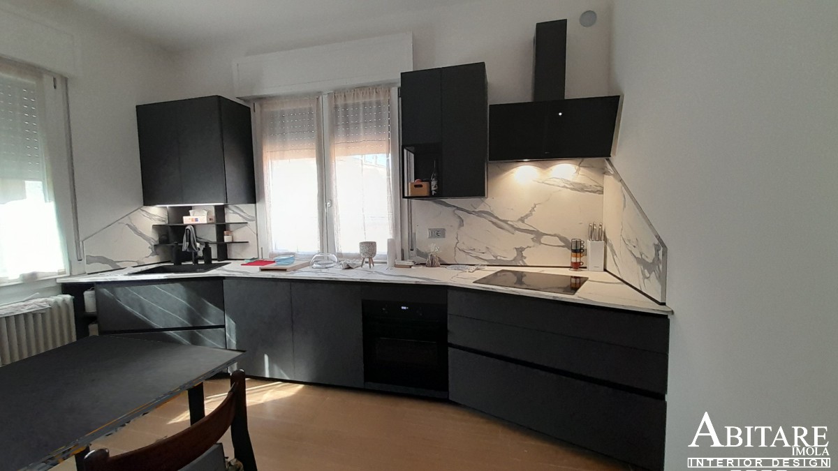 abitare imola cucina sottofinestra orbita snaidero antracite piano induzione castel san pietro