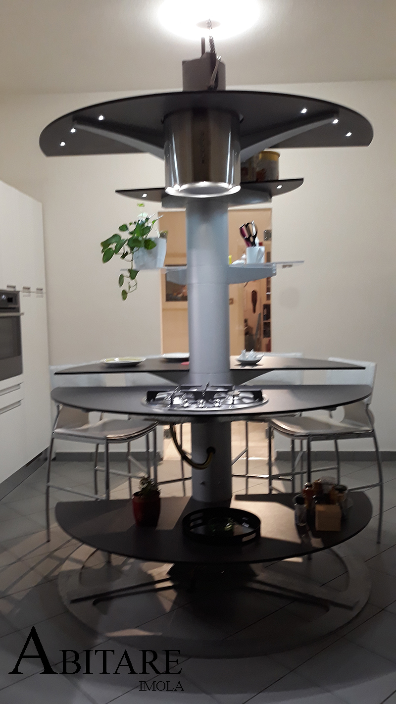 cucina tonda isola design arredare casa treestyle kitchen oikos interiordesign furniture mobilificio bologna imola