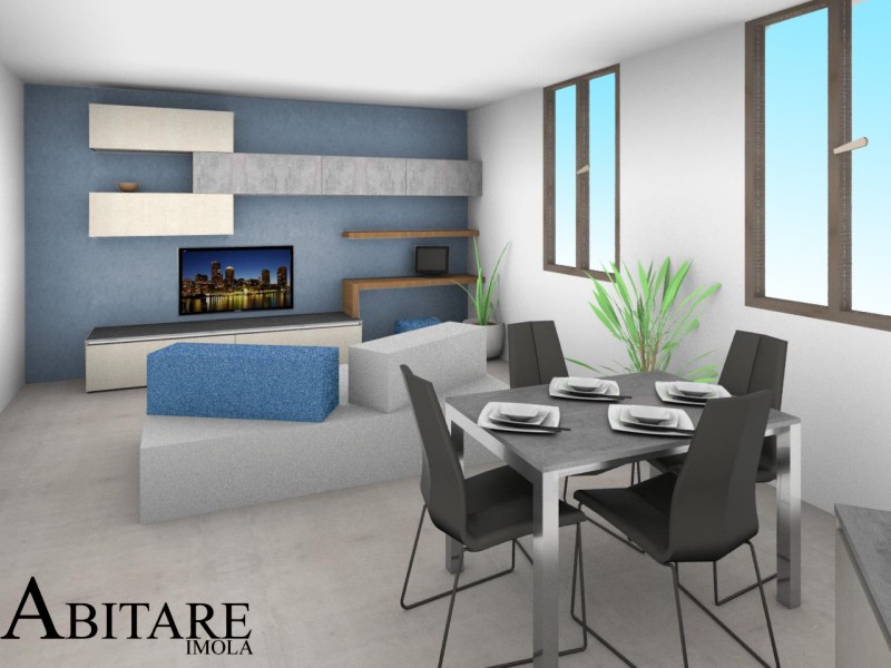 progetto progettare appartamento casa render 3d ambiente ristrutturare mobile soggiorno tv legno