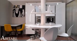 cucina bianca isola interior design tonda moderna imola arredamento arredare casa innovation oikos cucine abitare imola
