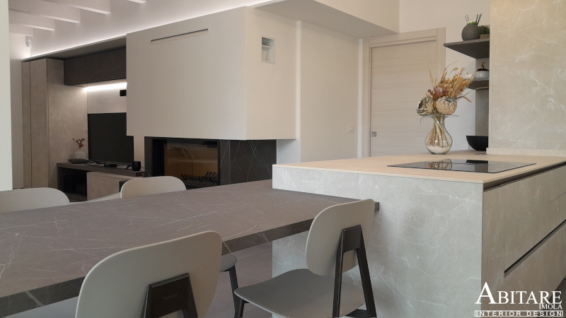 arredamento imola arredare casa faenza lugo bologna open space interior design soggiorno tv camino